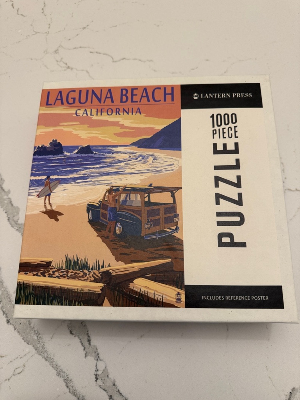 Laguna Beach California 1000-Piece Puzzle - Sunset Beach Illustration
